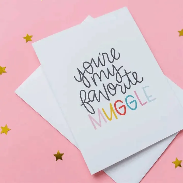 Harry Potter Inspired Love Card - You're My Favorite Muggle