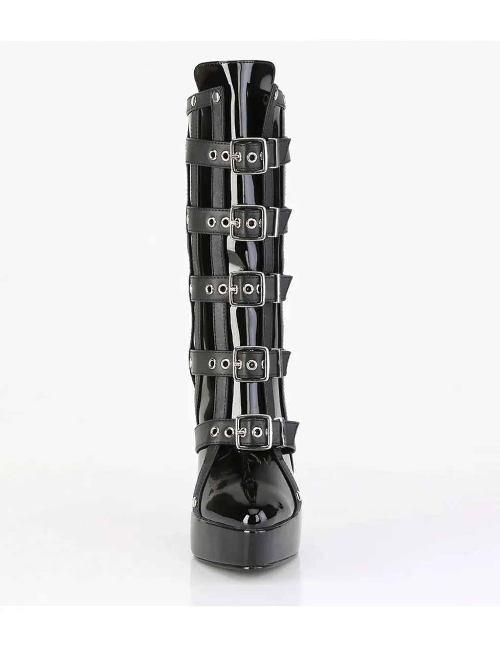 Indulge-1038 5 Patent Ankle Boot w. Matte Straps