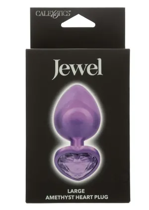 Jewel Large Amethyst Heart Plug