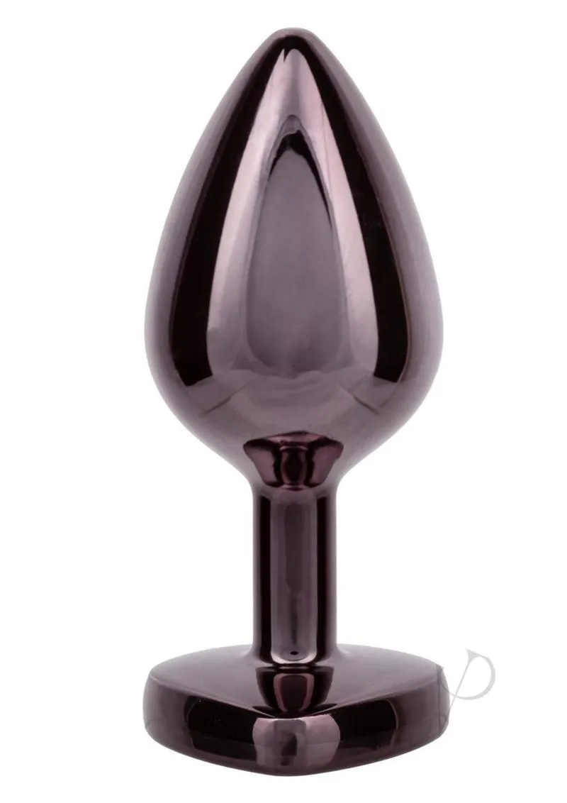 Jewel Large Black Diamond Heart Plug