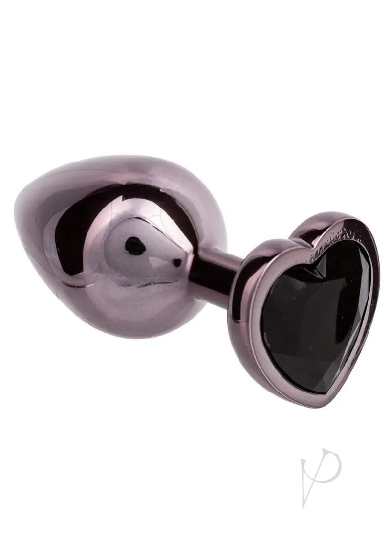 Jewel Large Black Diamond Heart Plug