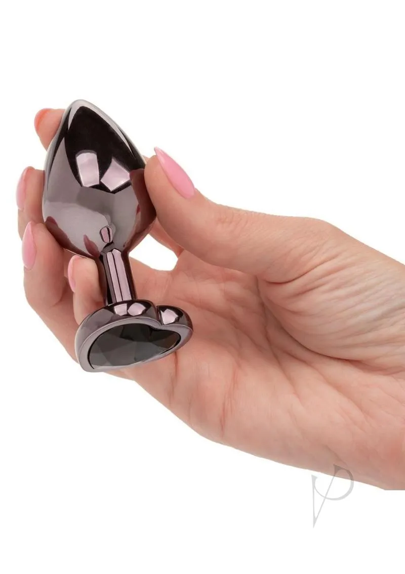 Jewel Large Black Diamond Heart Plug