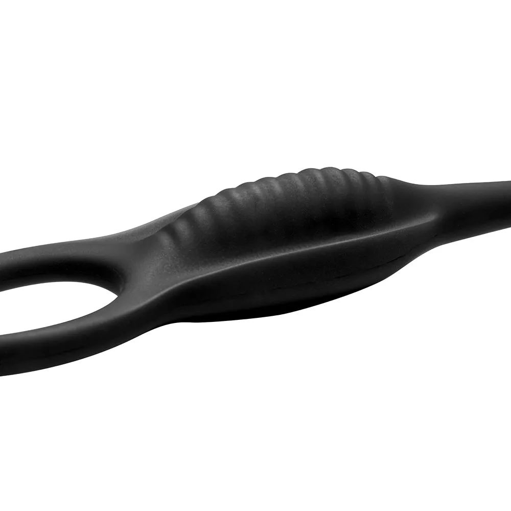 JOCK Silicone Vibrating Plug with Cock & Ball Ring and Remote