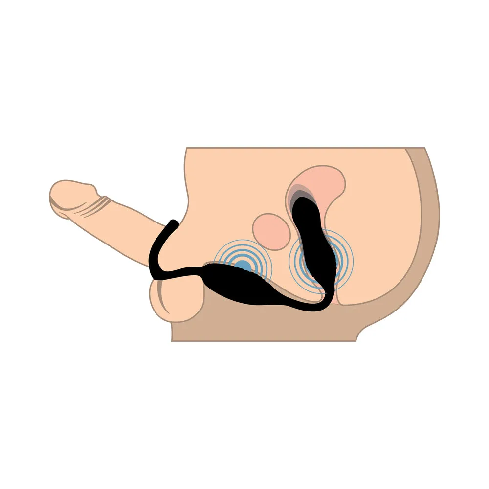 JOCK Silicone Vibrating Plug with Cock & Ball Ring and Remote