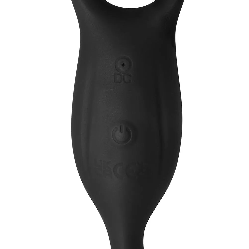 JOCK Silicone Vibrating Plug with Cock & Ball Ring and Remote