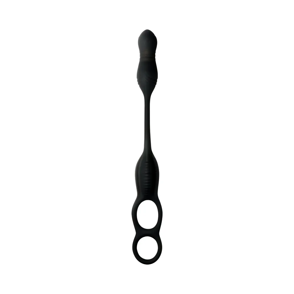 JOCK Silicone Vibrating Plug with Cock & Ball Ring and Remote