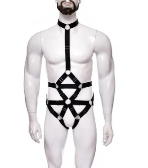 Kink Male Body Strap Harness | Open Crotch | Adjustable