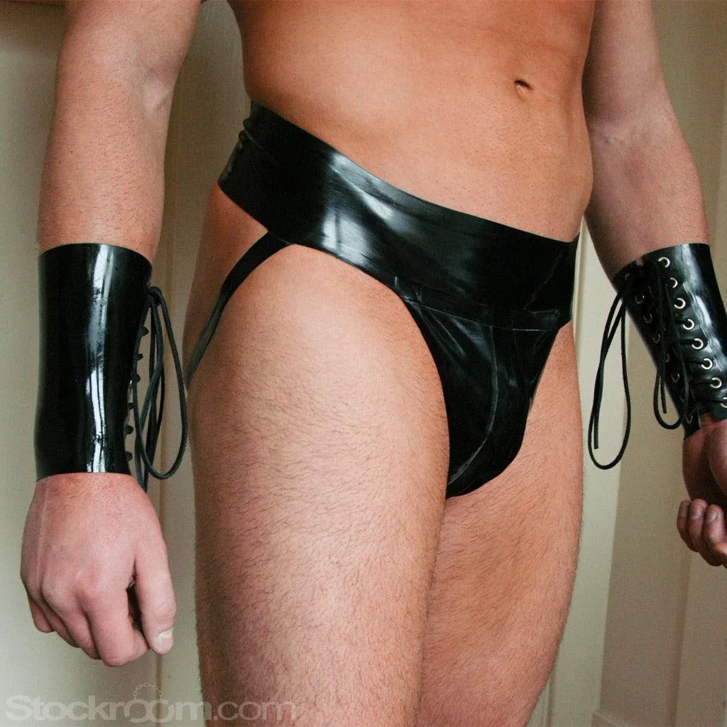 Lace Up Rubber Gauntlets