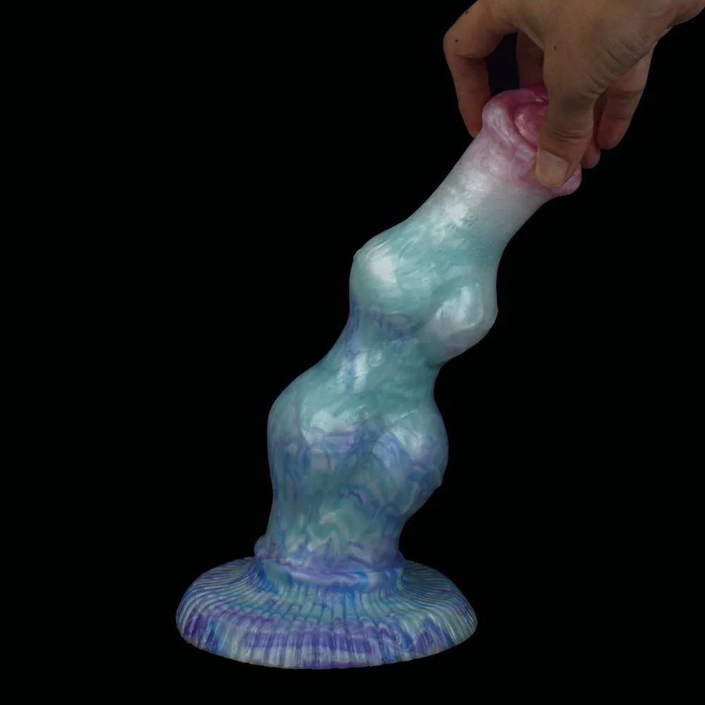 Large Knot Dog Dildo With Suction Cup Simulation Protruding Cock Head