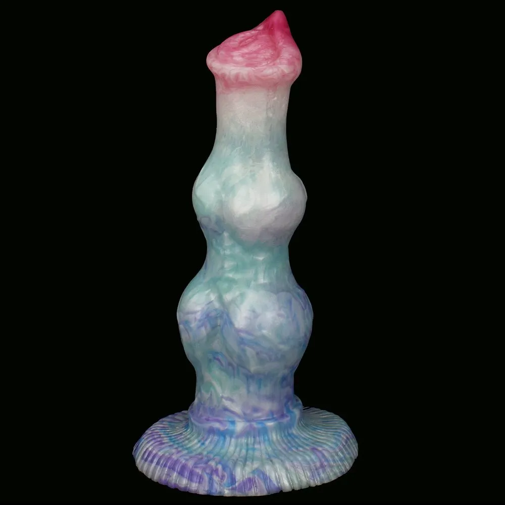 Large Knot Dog Dildo With Suction Cup Simulation Protruding Cock Head