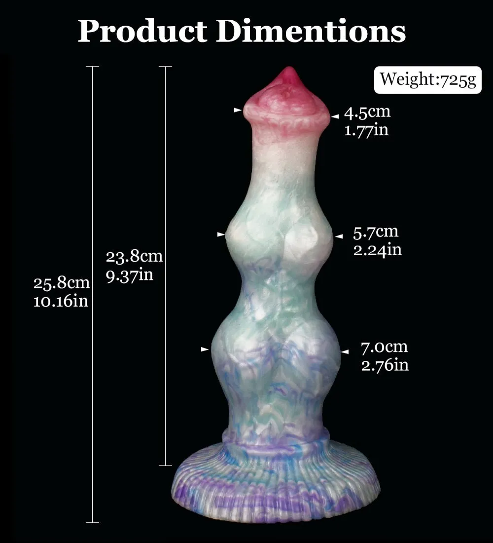Large Knot Dog Dildo With Suction Cup Simulation Protruding Cock Head