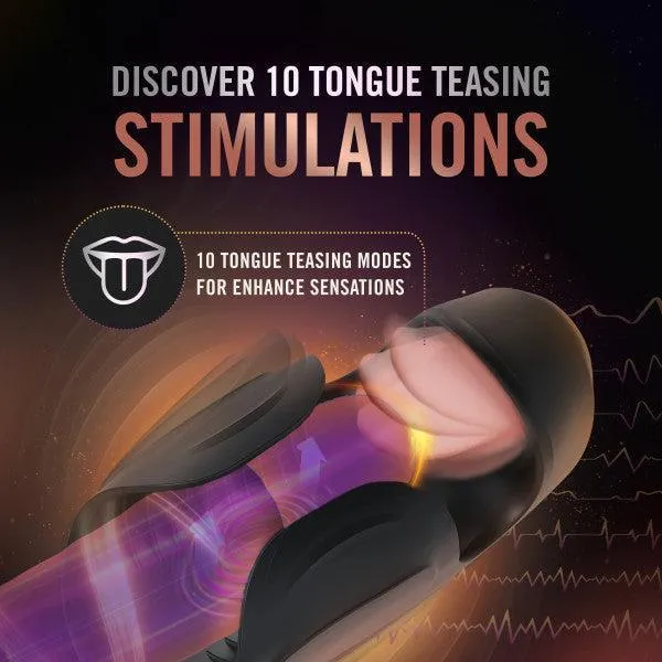 Lickety Split Rechargeable Vibrating Thumping Stroker Silicone