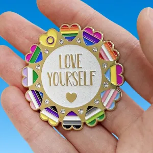 Love Yourself Enamel Pin - LGBTQ  Pride