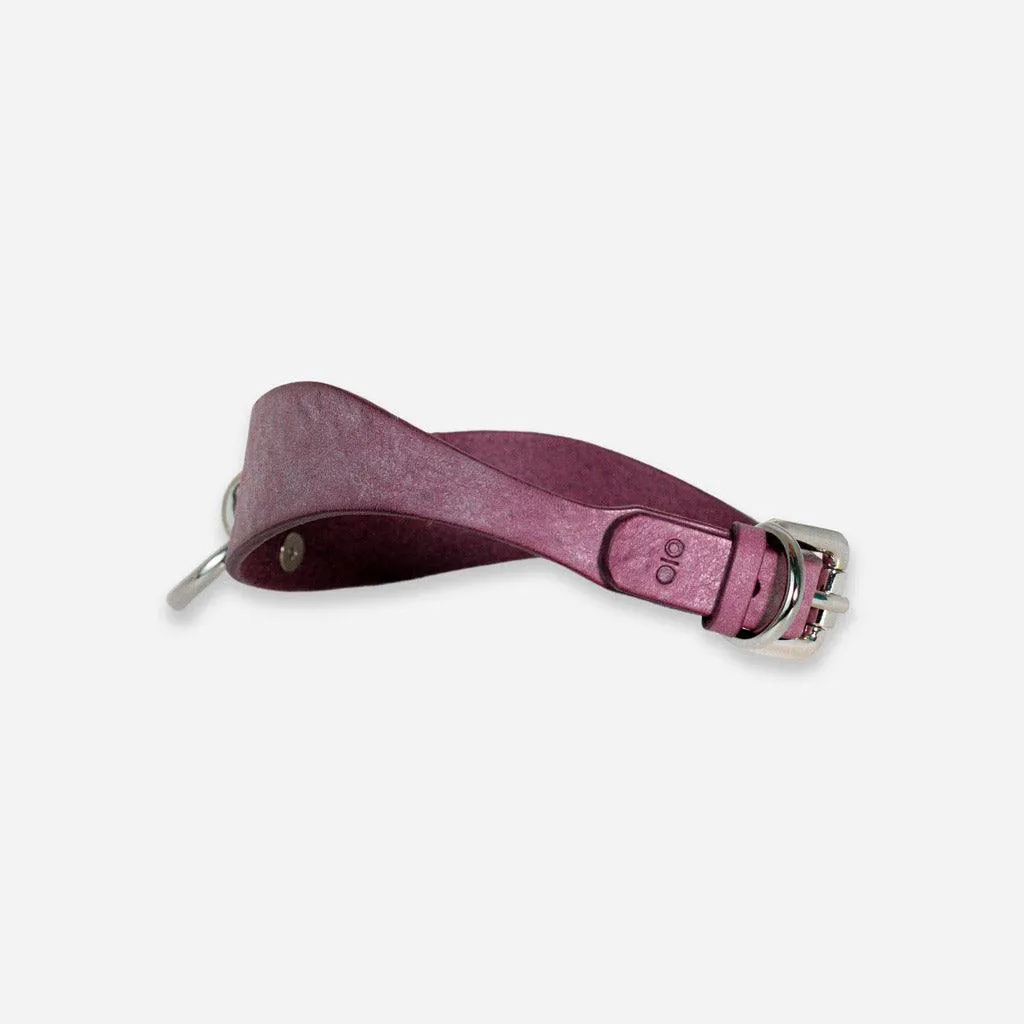 Luxury Leather Day Collar by Neon Coyotes. Haze and Nickel- Stockroom Exclusive