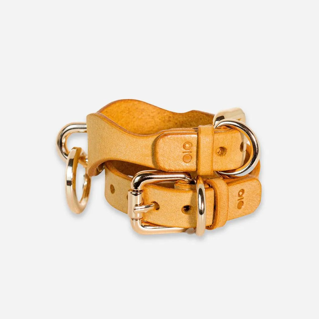 Luxury Leather Day Cuffs by Neon Coyotes. Golden Hour