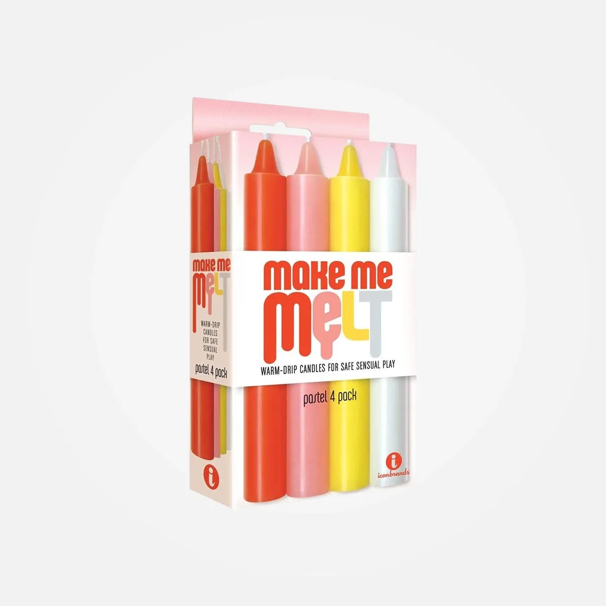 Make Me Melt Drip Candles 4 Pack Pastel Sensual Warm-Drip Candles