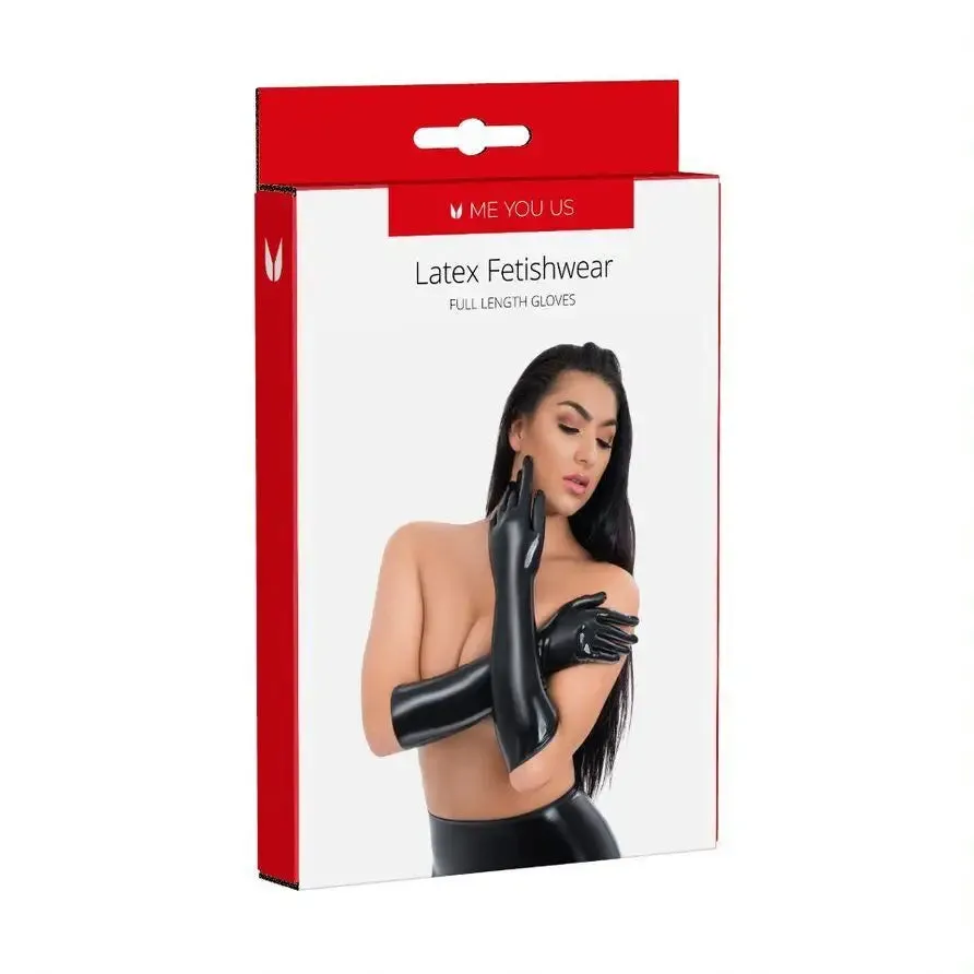Me you us Black Latex Full Length Glove for Her
