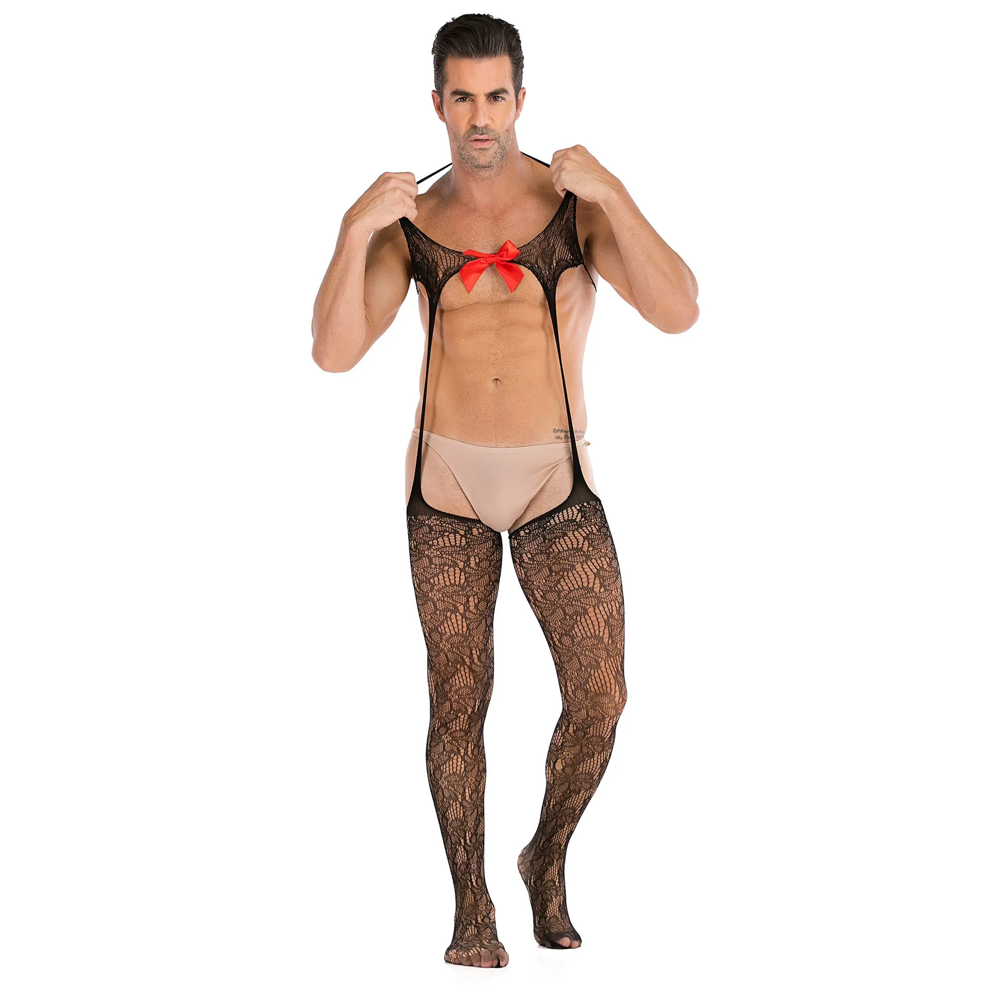 Men's Perspective Bow High Split One-piece Net
