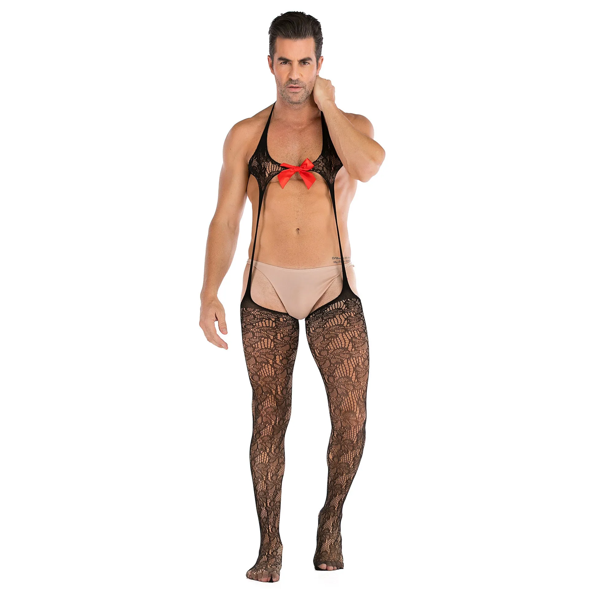 Men's Perspective Bow High Split One-piece Net