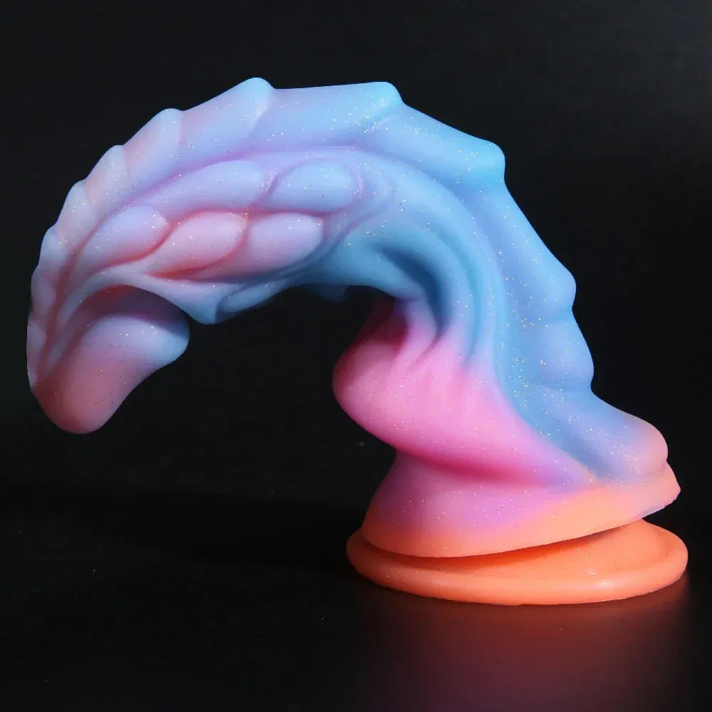Monster Dragon Dildo - Luminous Butt Plug Colorful Glowing Anal Dildo Sex Toy