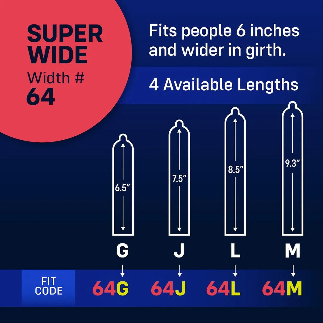 myONE Super Wide Large Condoms (Size 64J)