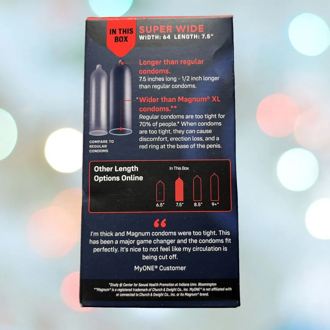 myONE Super Wide Large Condoms (Size 64J)