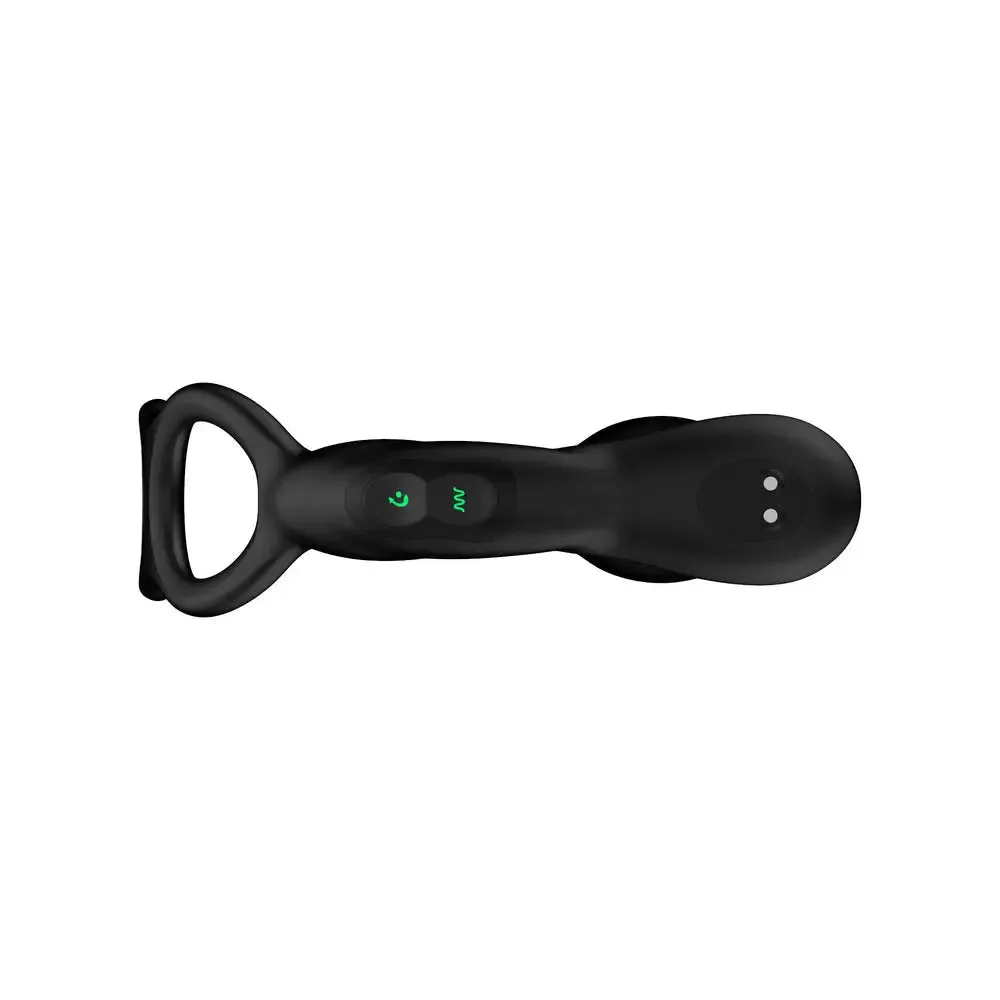 Nexus Silicone Black Rechargeable Butt Plug with Cock and Ball Ring