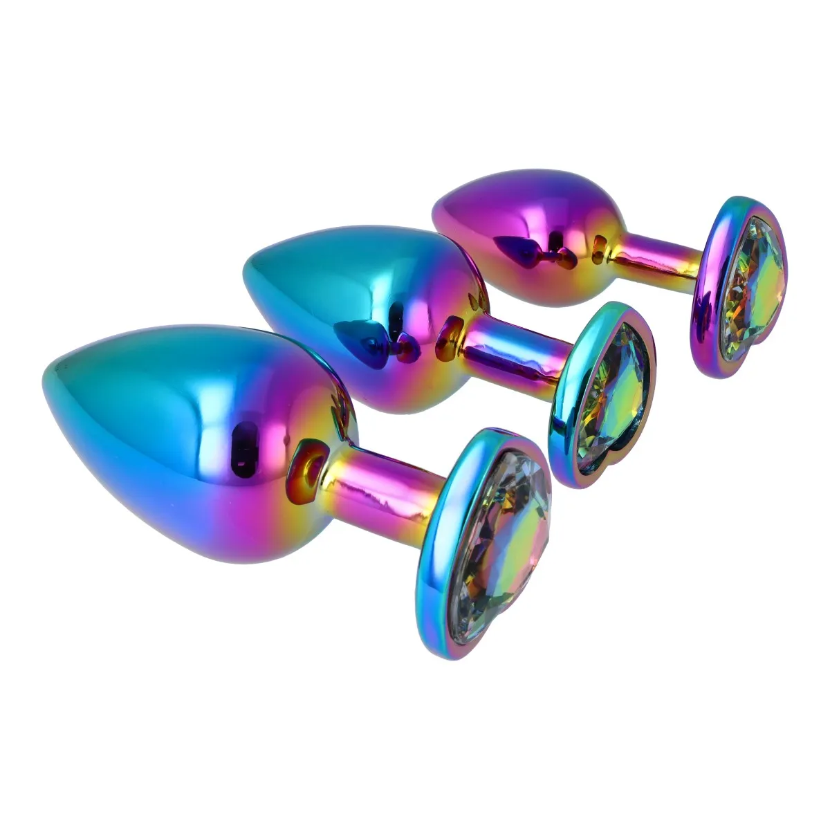 Pick&Love Rainbow Crystal Butt Plug Set
