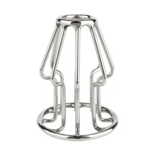 Plug anal MR. STEEL Trapezoid Wire Plug Small. design deschis cu tije din oțel inoxidabil. lungime 8 cm (mic). argintiu