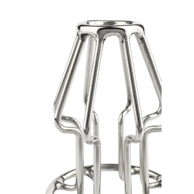 Plug anal MR. STEEL Trapezoid Wire Plug Small. design deschis cu tije din oțel inoxidabil. lungime 8 cm (mic). argintiu