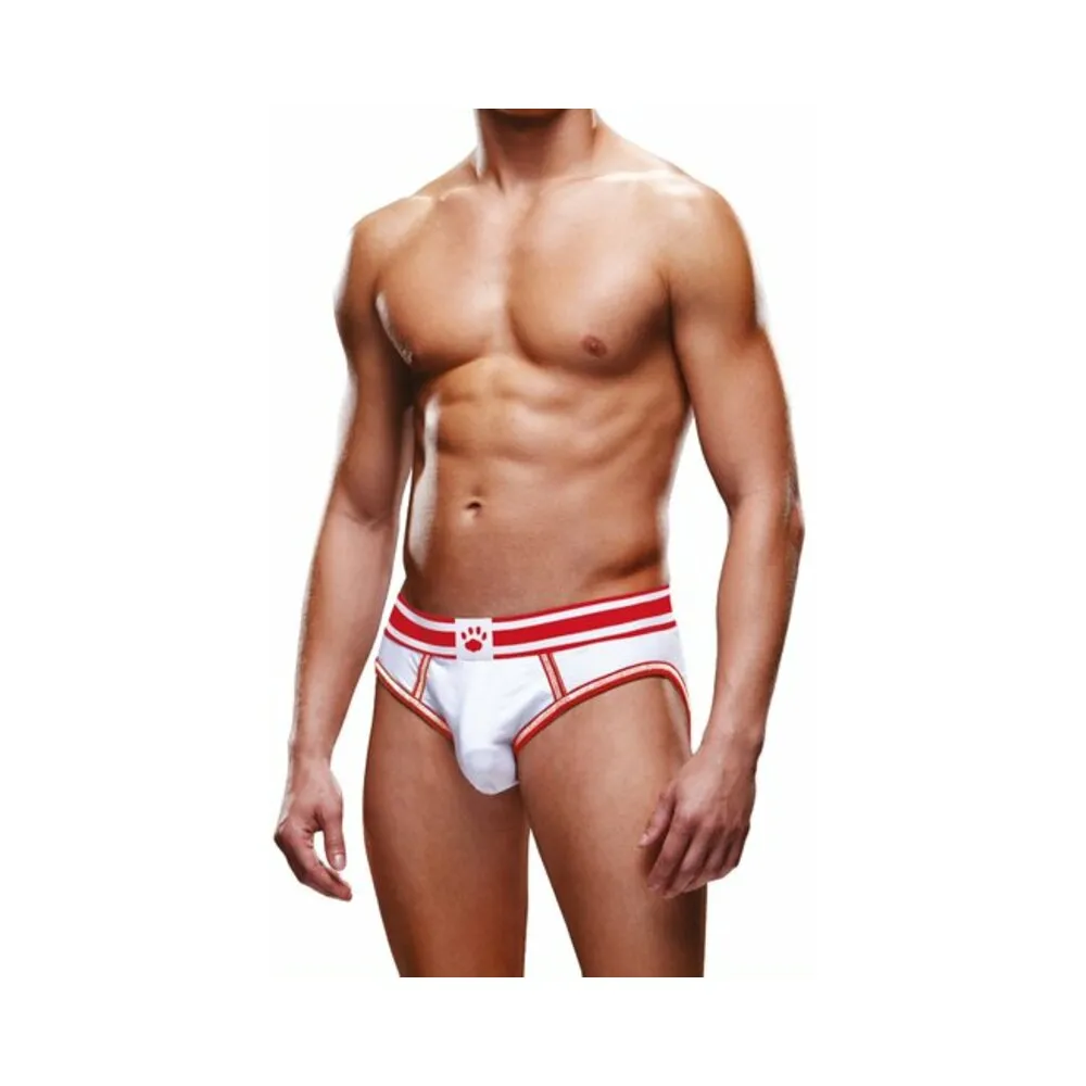 Prowler Open Brief White/Red L