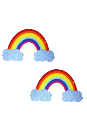 Rainbow Glitter Cloud Pasties