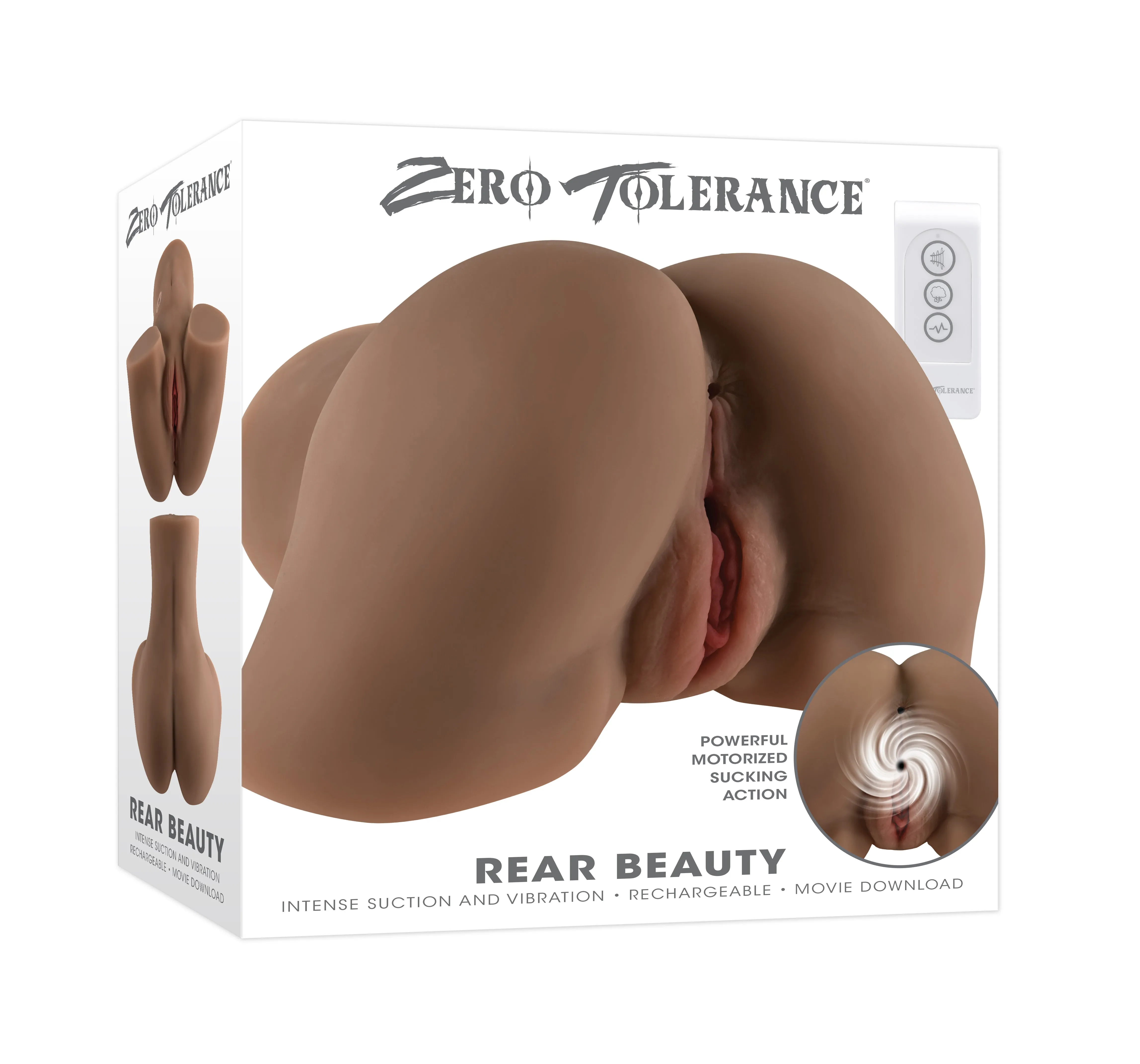 Rear Beauty - Life Like Vibrating Sucking Stroker - Dark