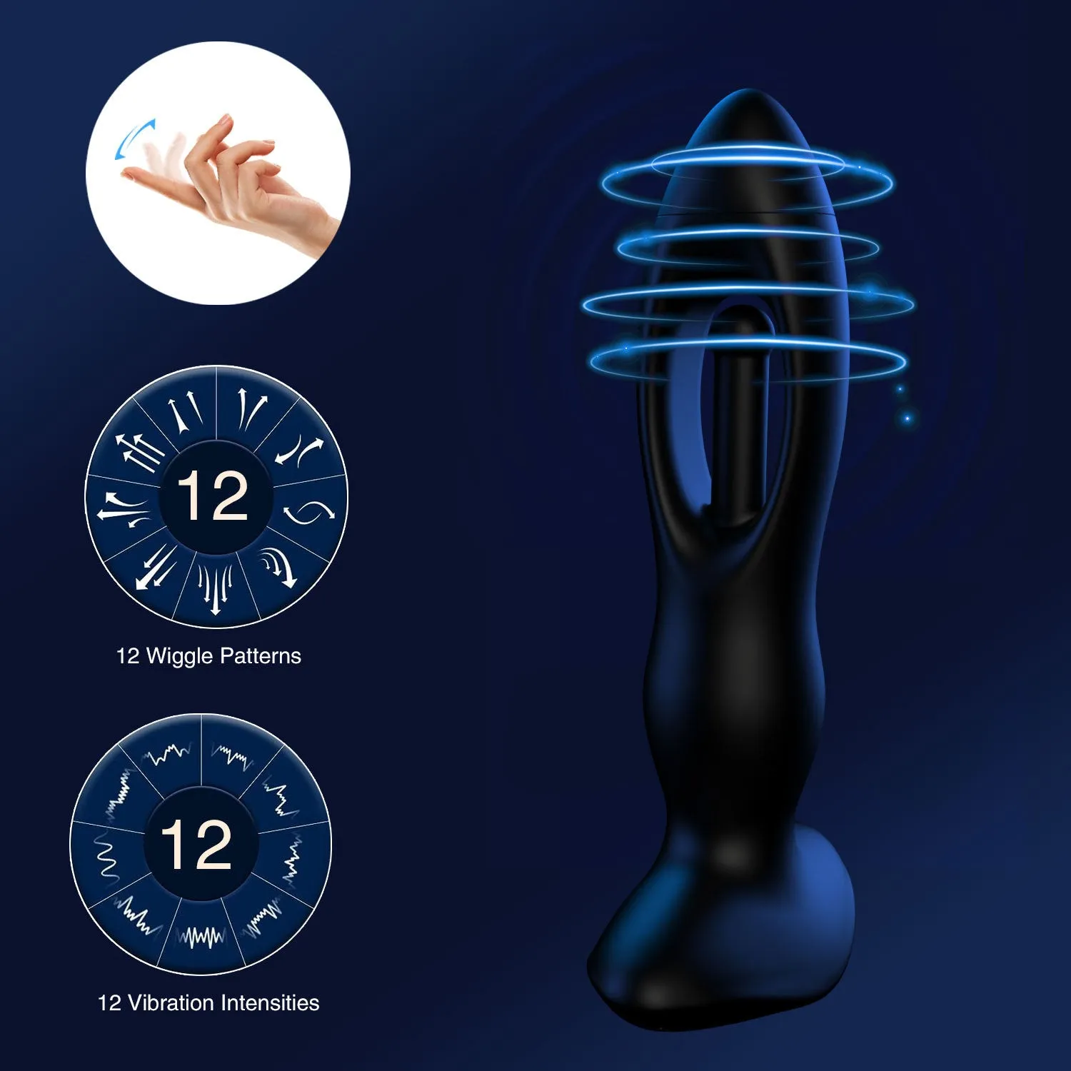 Remote Control Anal Dildo Vibrator - Tickle Flapping Prostate Massager