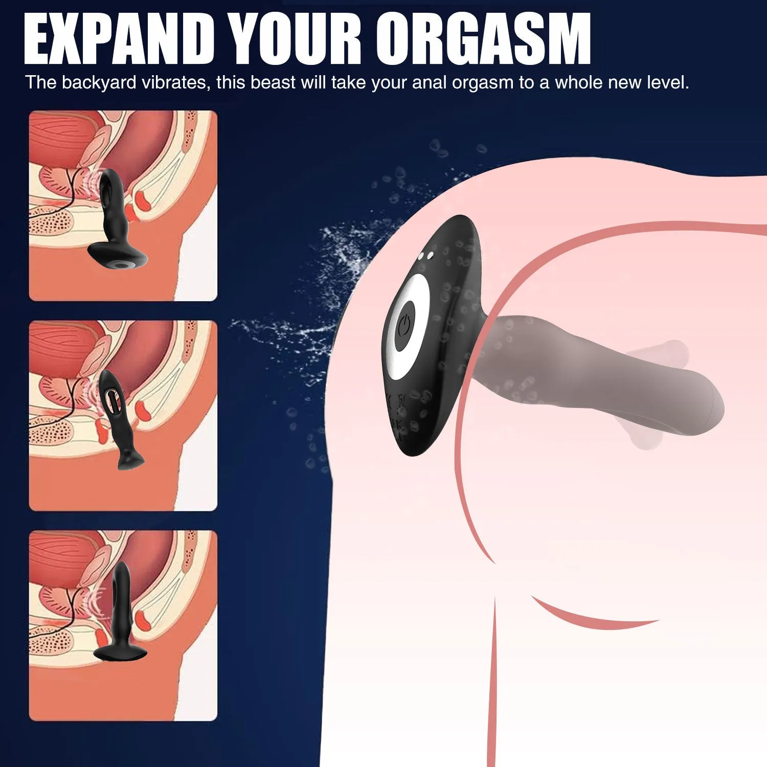 Remote Control Anal Dildo Vibrator - Tickle Flapping Prostate Massager