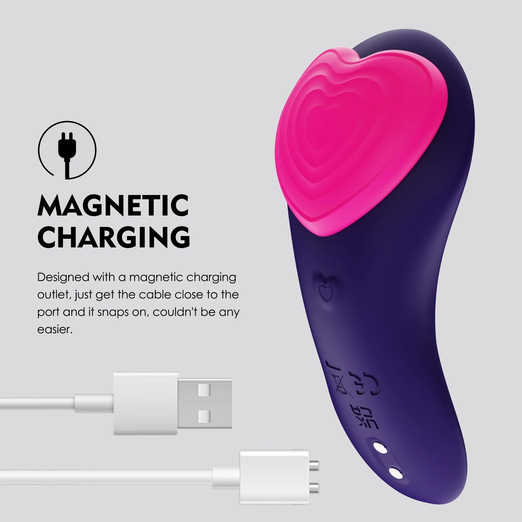 Remote Control Panty Vibrator - Wearable Clit Stimulator Heartring Magnetic Female Sex Toys