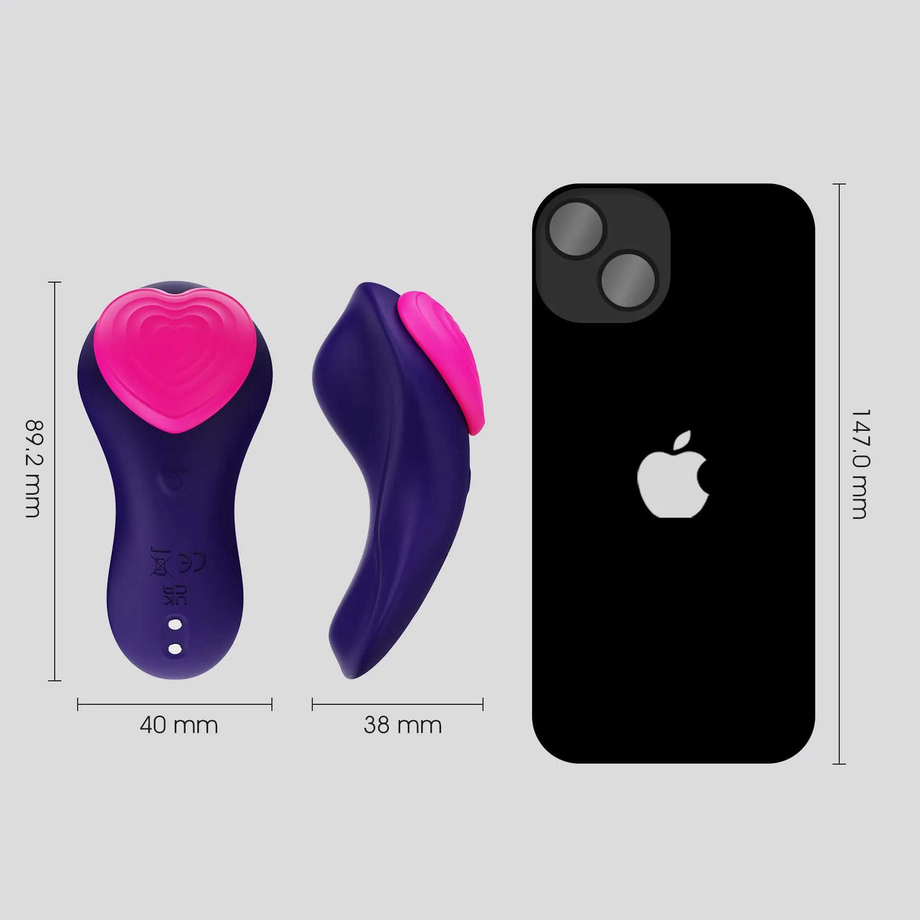 Remote Control Panty Vibrator - Wearable Clit Stimulator Heartring Magnetic Female Sex Toys