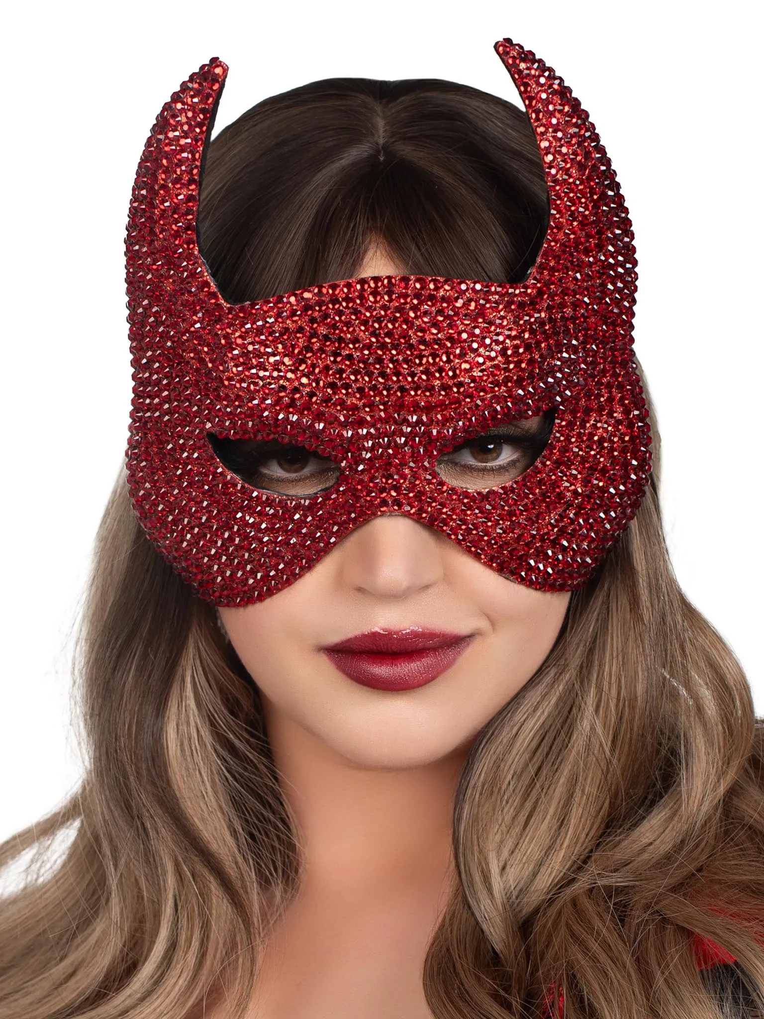 Rhinestone Devil Mask