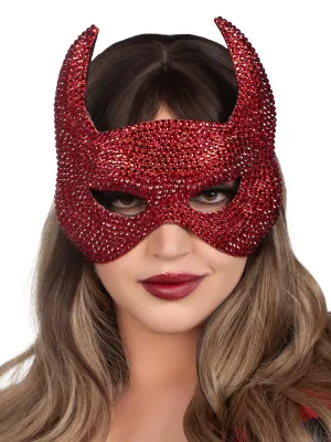 Rhinestone Devil Mask