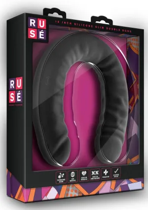 Ruse Silicone Dbl Head Dildo Black