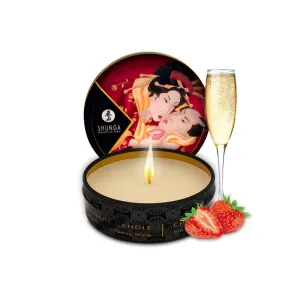 Shunga Erotic Massage Candle Strawberry Wine - Travel Size 30ml (1 oz.)