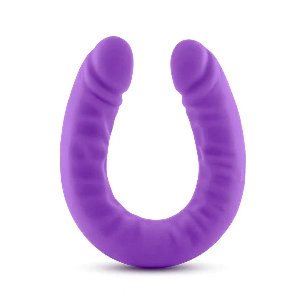 Silicone Double Dong Dildo. 18 inch. Purple
