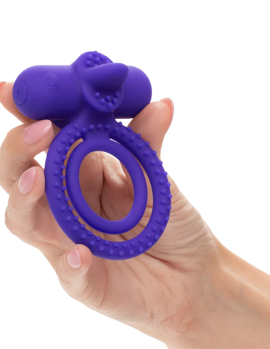 Silicone Rechargeable Dual Climaxer Vibrating Ring