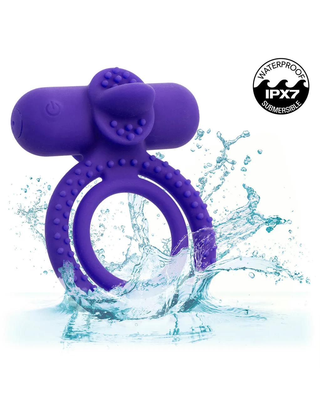 Silicone Rechargeable Dual Climaxer Vibrating Ring
