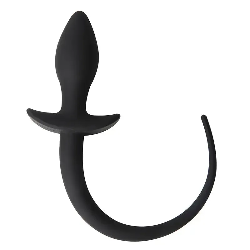 Silicone SM Anal Plug Pig Dog Tail Design Fun Novelty Dress-Up Accessory
