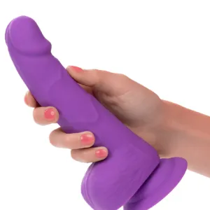 Silicone Stud 8 Inch Suction Cup Dildo -  Purple