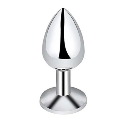 SMALL Naughty Toys metal Butt Plug RED
