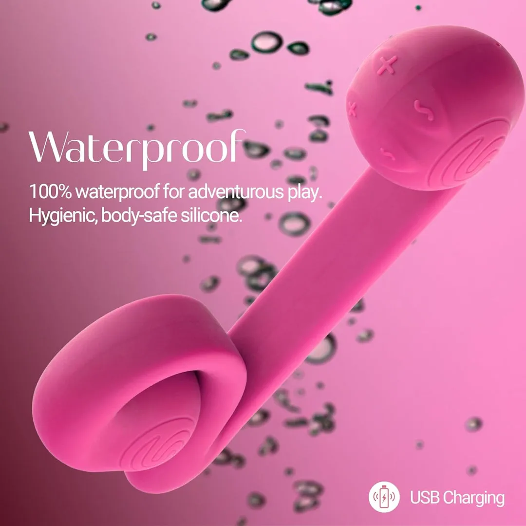 Snail Vibe Dual-Motor Thrusting Vibrator (Pink)