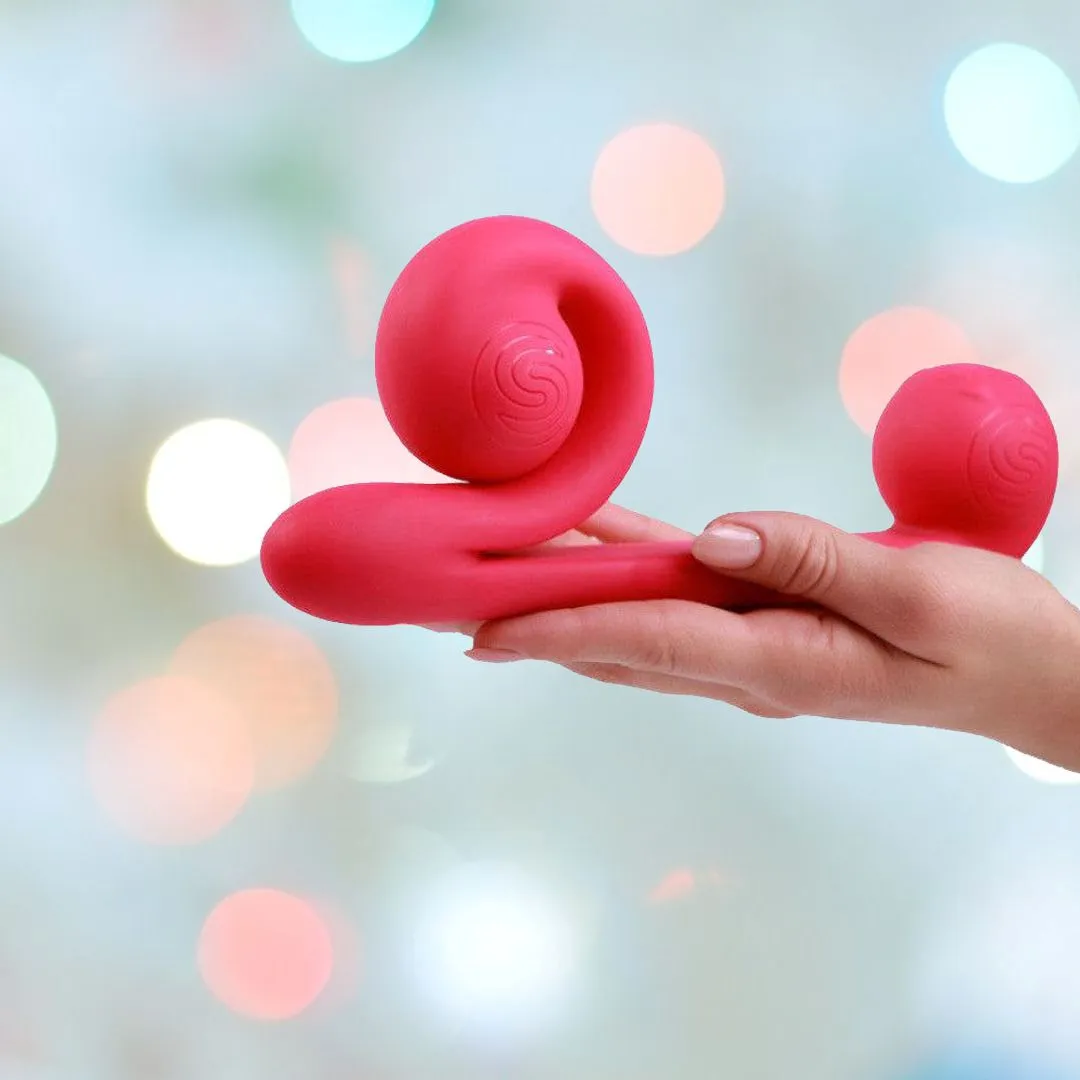 Snail Vibe Dual-Motor Thrusting Vibrator (Pink)