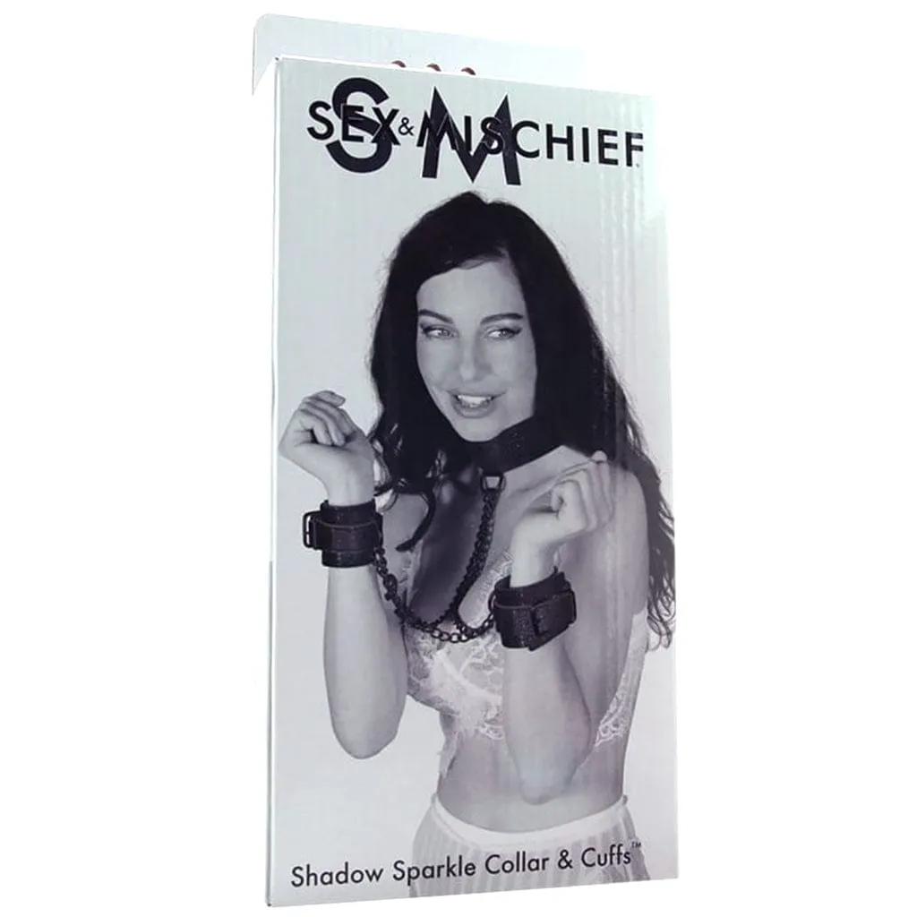 Sportsheets Sex & Mischief Shadow Sparkle Collar & Cuff Set